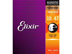 Product detail of Elixir 16152 Acoustic NANOWEB Phosphor Bronze 12-string Light