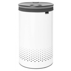 Product detail of Koš na prádlo 60 l, s plastovým víkem, bílá, Brabantia