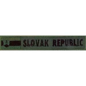 Product detail of Nášivka: SLOVAK REPUBLIC obdélníková s vlajkou olivová | černá