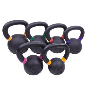 Product detail of Sada powdercoated kettlebellu Sportago Ironside - 4 + 6 + 8 + 10 + 12 + 16 kg