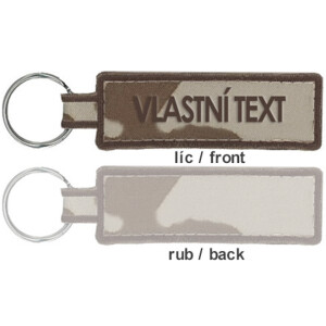 Product detail of Klíčenka: [1x zakázkový text] vz. 95 béžový | hnědá