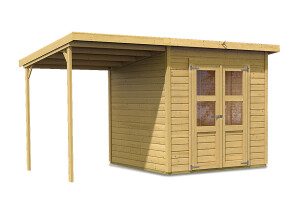 Product detail of Dřevěný domek KARIBU MERSEBURG 6 + přístavek 166 cm (73067) natur LG1752