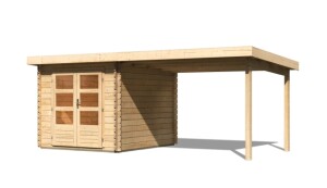 Product detail of Dřevěný domek KARIBU BASTRUP 4 + přístavek 300 cm (73298) natur LG2857