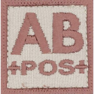 Product detail of Nášivka: Krevní skupina AB POS béžová | hnědá