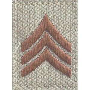 Product detail of Nášivka: Hodnost US ARMY límcová Sergeant béžová | hnědá