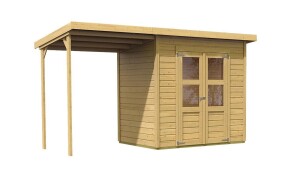 Product detail of Dřevěný domek KARIBU MERSEBURG 3 + přístavek 166 cm (68763) natur LG1750