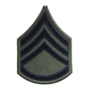 Product detail of Nášivka: Hodnost US ARMY rukávová Staff Sergeant olivová | černá