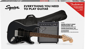 Product detail of Fender Squier Affinity Series Stratocaster HSS Pack - Charcoal Frost Metallic