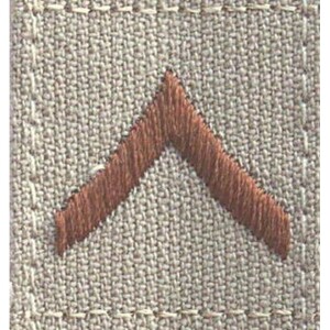 Product detail of Nášivka: Hodnost US ARMY límcová Private béžová | hnědá