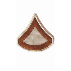 Product detail of Nášivka: Hodnost US ARMY rukávová Private First Class béžová | hnědá