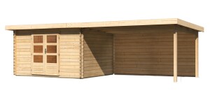 Product detail of Dřevěný domek KARIBU BASTRUP 7 + přístavek 400 cm včetně zadní stěny (9315) natur LG3028