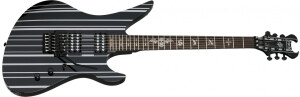 Product detail of Schecter Synyster Standard - Black with Silver Pin Stripes