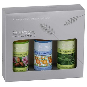 Product detail of Saloos Mandlový olej 50 ml + Dětský měsíčkový olej 50 ml + Bio Aloe vera olej 50 ml dárková sada