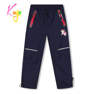 Product detail of Dívčí šusťákové kalhoty, zateplené - KUGO DK7120, tmavě modrá Barva: Modrá tmavě, Velikost: 98