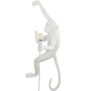 Product detail of Nástěnné dekorační světlo MONKEY HANGING RIGHT HAND 65 cm, bílá, Seletti