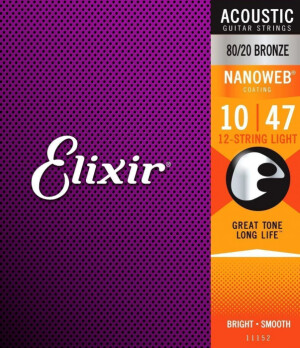 Product detail of Elixir Acoustic 80/20 Bronze with NANOWEB .010 - .047 ( .010 - .027 )