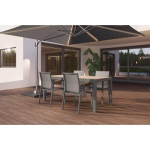 Product detail of Zumm Garden Furniture® Zahradní hliníková souprava toledo - leon teak šedá