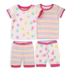 Product detail of Pyžamo dívčí krátké, 2pack, Minoti, TG PYJ 10, růžová - 80/86 | 12-18m