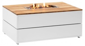 Product detail of COSI Stůl s plynovým ohništěm cosipure 120 bílý rám / deska teak