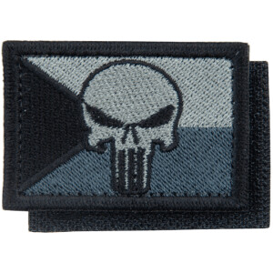 Product detail of Nášivka: Vlajka Česká republika PUNISHER [64x44] [ssz] šedá | černá