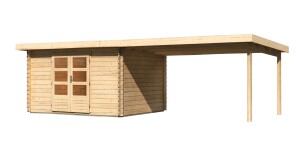 Product detail of Dřevěný domek KARIBU BASTRUP 7 + přístavek 400 cm (77807) natur LG2938
