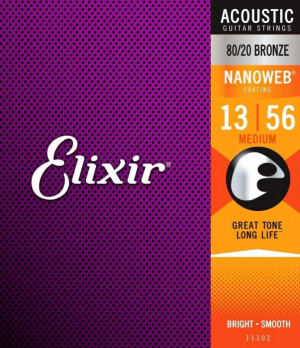 Product detail of Elixir Acoustic Bronze 80/20 Nanoweb 11102 Medium