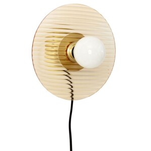 Product detail of Nástěnná lampa HALO, jantarová, Hübsch