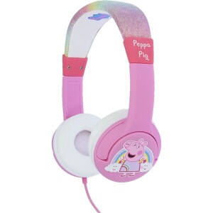 Product detail of OTL drátová sluchátka dětská s motivem Rainbow Peppa růžová