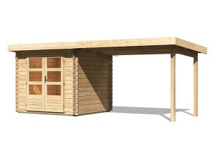 Product detail of Dřevěný domek KARIBU BASTRUP 2 + přístavek 300 cm (91530) natur LG2807