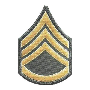 Product detail of Nášivka: Hodnost US ARMY rukávová Staff Sergeant olivová | žlutá
