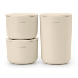Product detail of Úložná dóza s víkem RENEW, sada 3 ks, jemně běžová, Brabantia