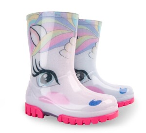 Product detail of Dívčí holínky Demar - TWISTER PRINT HL 0036 - pinky unicorn, bílá/ růžová Barva: Bílá, Velikost: 34-35