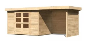 Product detail of Dřevěný domek KARIBU ASKOLA 4 + přístavek 240 cm včetně zadní a boční stěny (77732) natur LG3261
