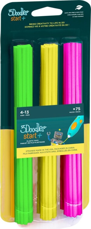 Product detail of Náplň 75 ks do 3D pera 3Doodler Start+ zelená, žlutá, růžová