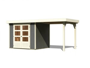 Product detail of Dřevěný domek KARIBU ASKOLA 3 + přístavek 240 cm (82905) šedý LG1765