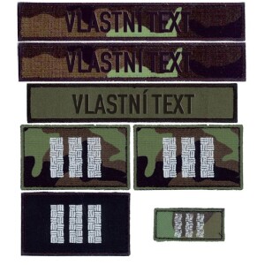 Product detail of Nášivka: Jmenovka AČR - sada s hodnostním označením Praporčík
