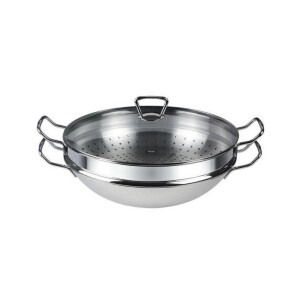 Product detail of Wok NANJING 35 cm, s poklicí a napařovací vložkou, Fissler