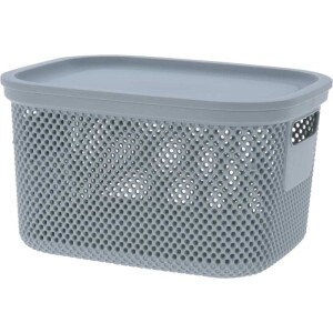 Product detail of EXCELLENT Úložný plastový koš s víkem 6 litrů šedá KO-027000190seda