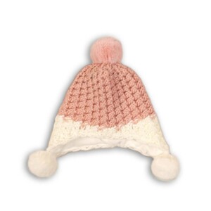 Product detail of Čepice zimní dívčí s bambulemi, Minoti, DEER 15, růžová - 12-24m