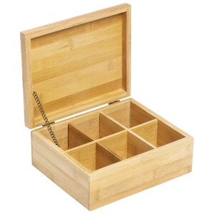 Product detail of EDCO Dřevěná krabička na čaj 6 přihrádek ED-294673