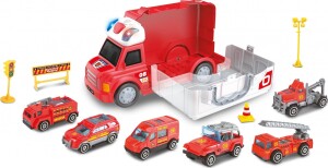 Product detail of Auto hasičské s efekty a 6 malými auty 34 cm