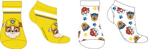 Product detail of Paw Patrol - Tlapková patrola -Licence Chlapecké kotníkové ponožky - Paw Patrol 52342114, bílá / žlutá Barva: Mix barev, Velikost: 23-26