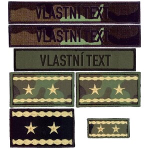 Product detail of Nášivka: Jmenovka AČR - sada s hodnostním označením Generálmajor