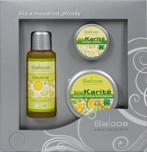 Product detail of Saloos Citrus pro každodenní péči bio tělový a masážní olej Celulinie 50 ml + bio Karité balzám Limeta lemongrass 50 ml + bio Karité balzám Vanilla 19 ml dárková sada