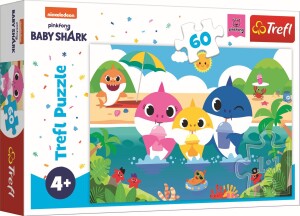 Product detail of Trefl Puzzle 60 - Žraločí rodinka na dovolené