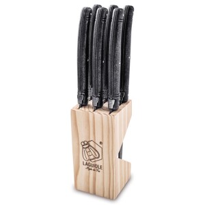 Product detail of Steakový nůž PREMIUM, sada 6 ks, v bloku, černá, Laguiole