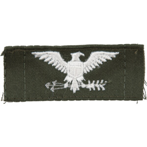 Product detail of Nášivka: Hodnost US ARMY límcová Colonel - pravá olivová | bílá