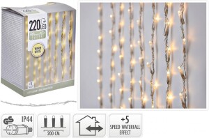 Product detail of HOMESTYLING Vánoční světelný řetěz VODOPÁD teplá bílá 220 LED / 7 m KO-AX8405800