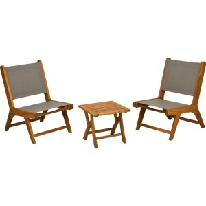 Product detail of PROGARDEN Sada dřevěného zahradního nábytku 3 ks akát šedá KO-VM2000040