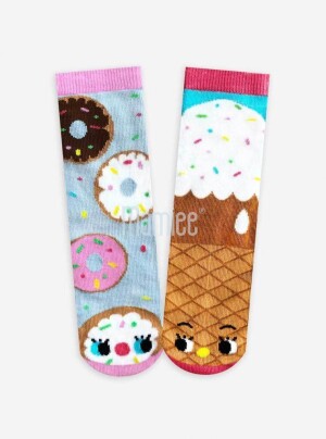 Product detail of Veselé protiskluzové ponožky Donut a Zmrzlina- umělecká série Pals socks